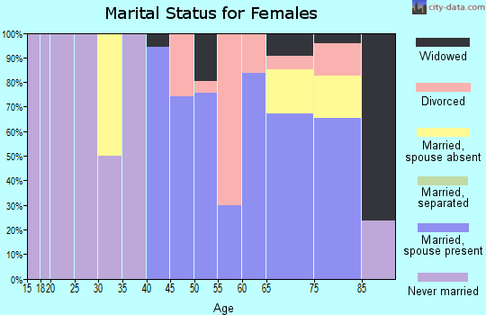 Zip code 83353 marital status for females