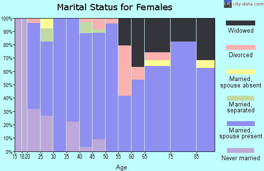 Zip code 83355 marital status for females