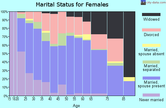 Zip code 83402 marital status for females