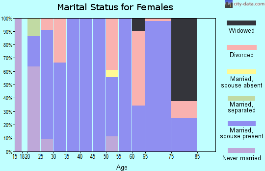 Zip code 83431 marital status for females