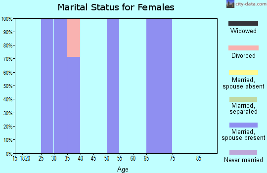 Zip code 83466 marital status for females