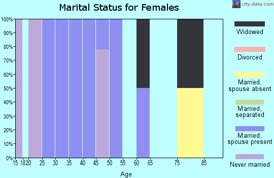 Zip code 83548 marital status for females