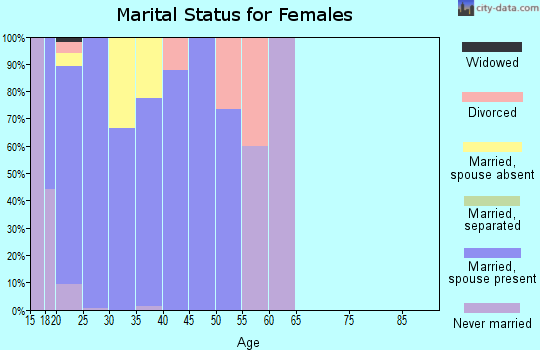 Zip code 83648 marital status for females