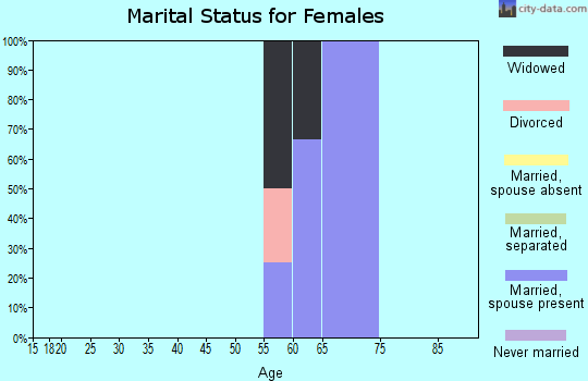 Zip code 83666 marital status for females