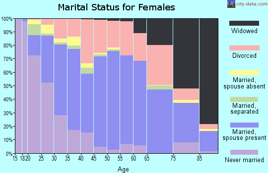 Zip code 83704 marital status for females