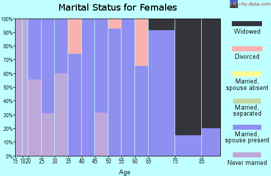 Zip code 83810 marital status for females