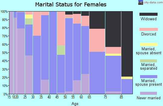 Zip code 83837 marital status for females