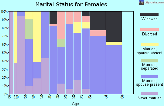 Zip code 83860 marital status for females