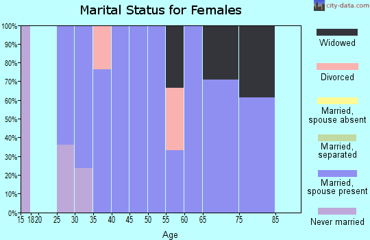 Zip code 83872 marital status for females