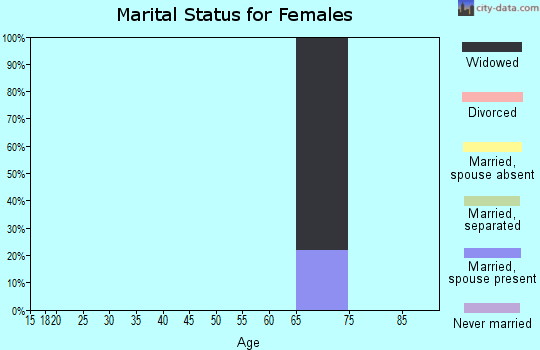 Zip code 83874 marital status for females