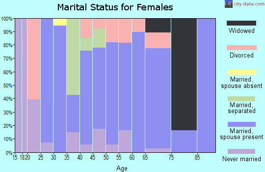 Zip code 84049 marital status for females