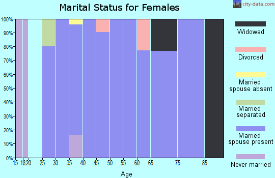 Zip code 84053 marital status for females
