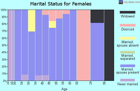 Zip code 84055 marital status for females