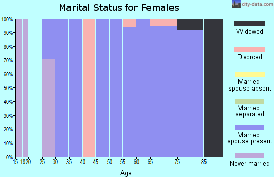 Zip code 84082 marital status for females