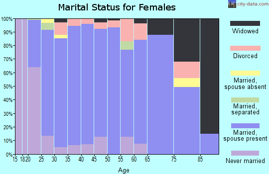 Zip code 84087 marital status for females