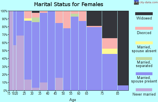 Zip code 84312 marital status for females