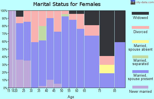 Zip code 84340 marital status for females