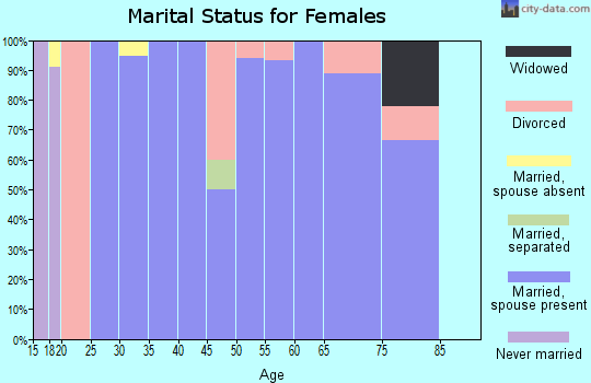 Zip code 84518 marital status for females