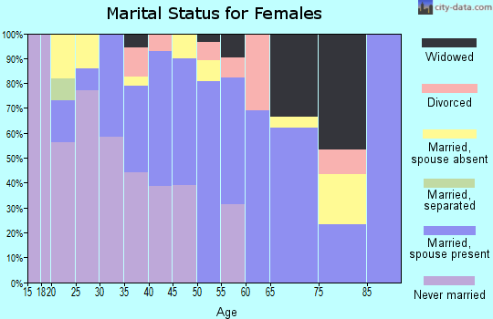 Zip code 84534 marital status for females