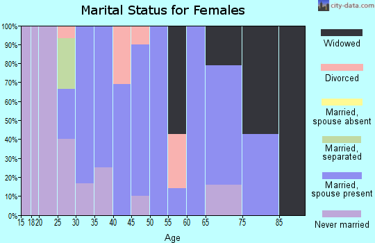 Zip code 84539 marital status for females