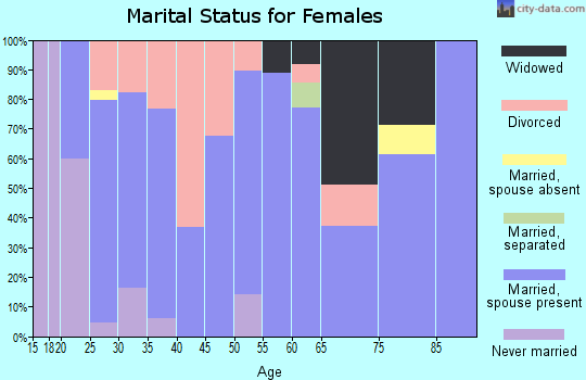 Zip code 84542 marital status for females