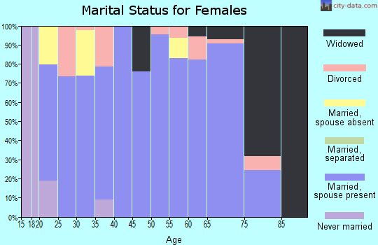 Zip code 84629 marital status for females