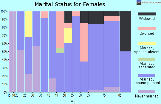 Zip code 84634 marital status for females