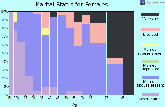 Zip code 84642 marital status for females