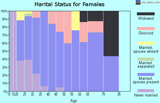 Zip code 84654 marital status for females