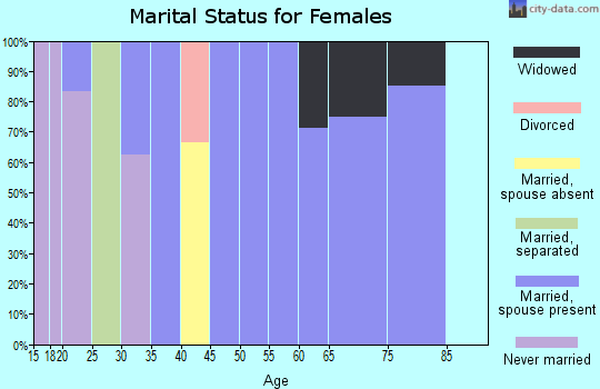 Zip code 84667 marital status for females