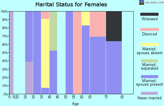 Zip code 84722 marital status for females
