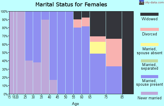 Zip code 84723 marital status for females
