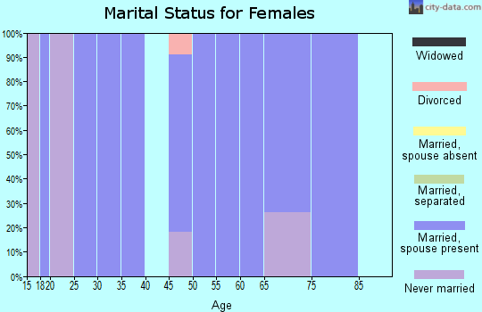 Zip code 84729 marital status for females