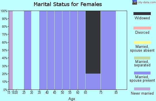 Zip code 84730 marital status for females