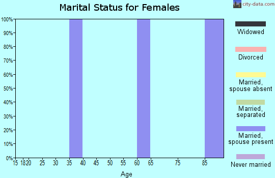 Zip code 84733 marital status for females
