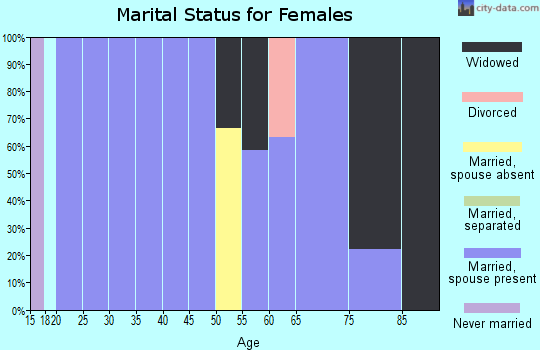 Zip code 84736 marital status for females