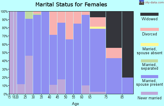 Zip code 84738 marital status for females