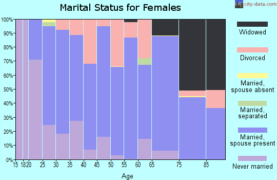 Zip code 84741 marital status for females