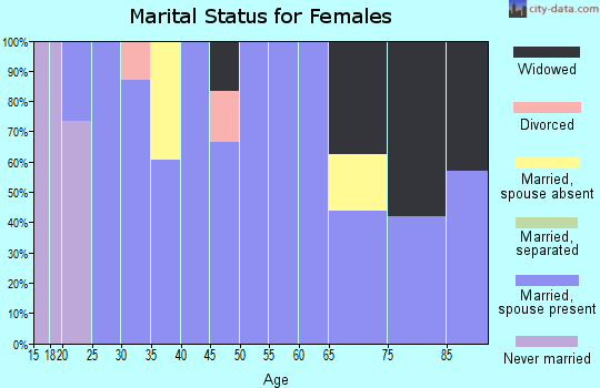 Zip code 84747 marital status for females