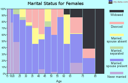 Zip code 84751 marital status for females
