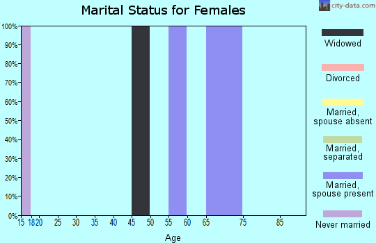 Zip code 84753 marital status for females