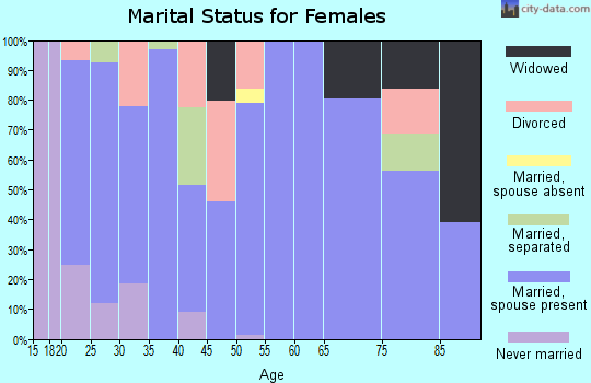 Zip code 84765 marital status for females