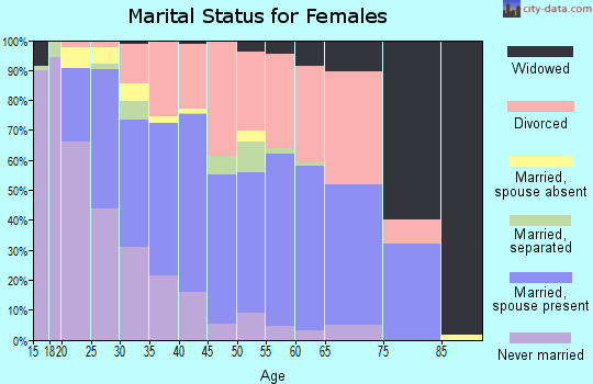 Zip code 85027 marital status for females
