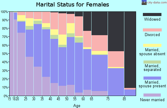 Zip code 85033 marital status for females