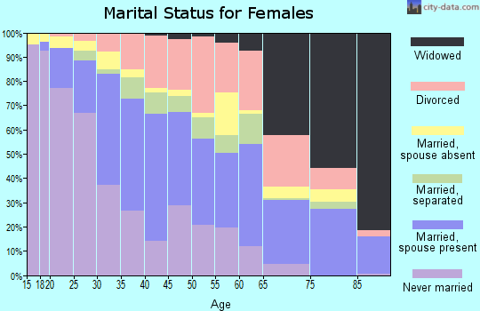 Zip code 85040 marital status for females