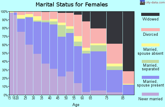 Zip code 85041 marital status for females