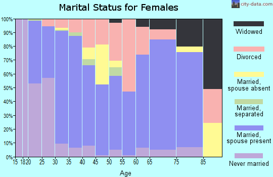 Zip code 85085 marital status for females