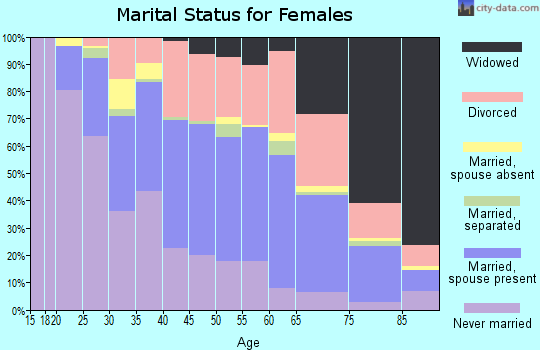Zip code 85201 marital status for females