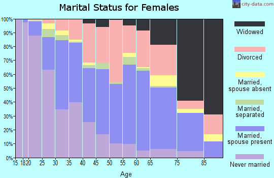 Zip code 85202 marital status for females
