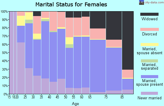 Zip code 85208 marital status for females
